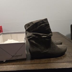 Xappeal Women's Dark Gray Slouch Ankle Booties